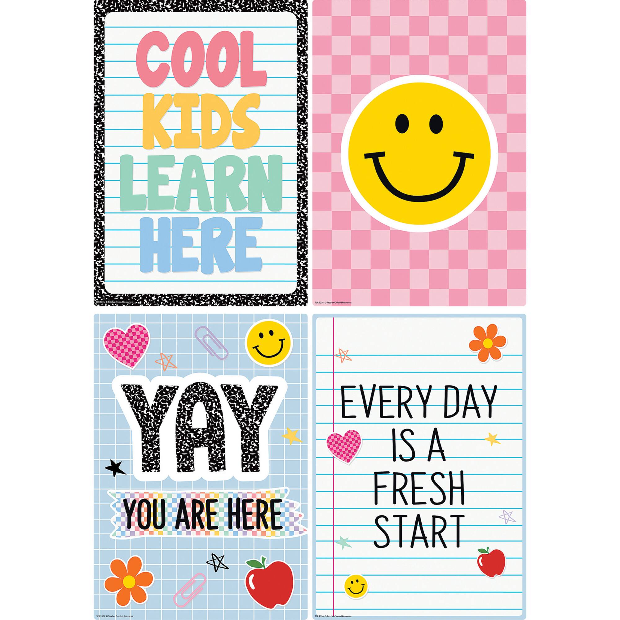 Teacher Created Resources® 11" x 16" Cool for School Positive Sayings Small Poster Set